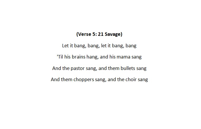 knife talk lyrics - verse 5:21 savage