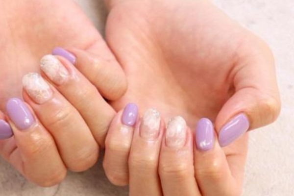 lavender Raise a sense of luxury with natural stone nails