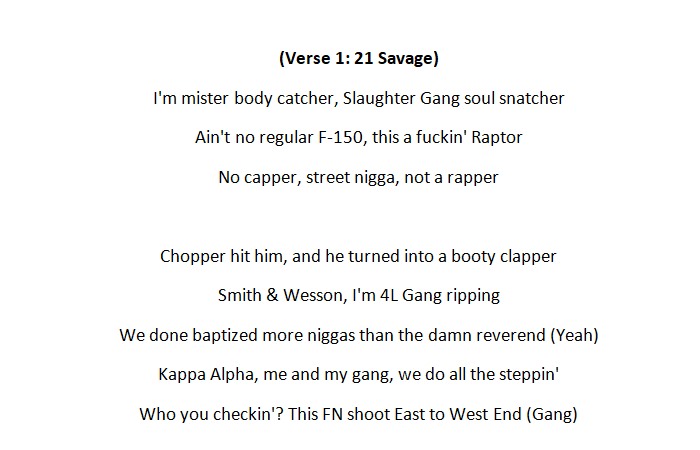 verse 1:21 savage 