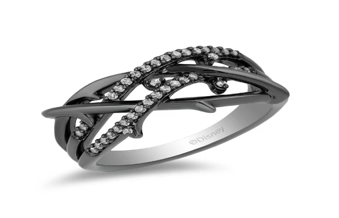 Maleficent Black Rhodium Thorn Ring