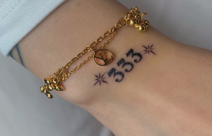 Angel number tattoo