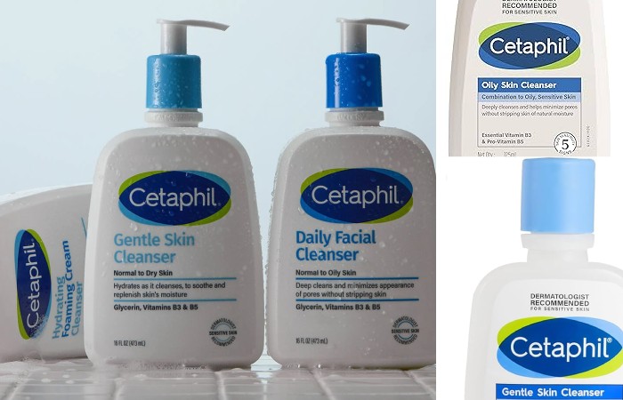 Different types of Cetaphil cleansers available in India for various skin types