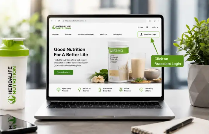 how to find the official herbalife india login